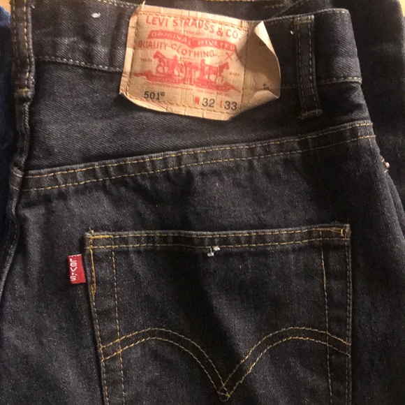 Levis Black 5 Zip Fly Jeans Size 32x33 
